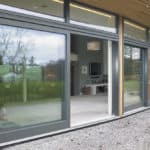 ULTRA triple glazed timber lift and slide doors at low energy selfbuild project Yorkshire