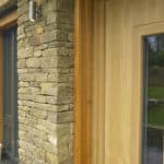 ULTRA triple glazed timber window and oak entrance door at low energy selfbuild project Yorkshire